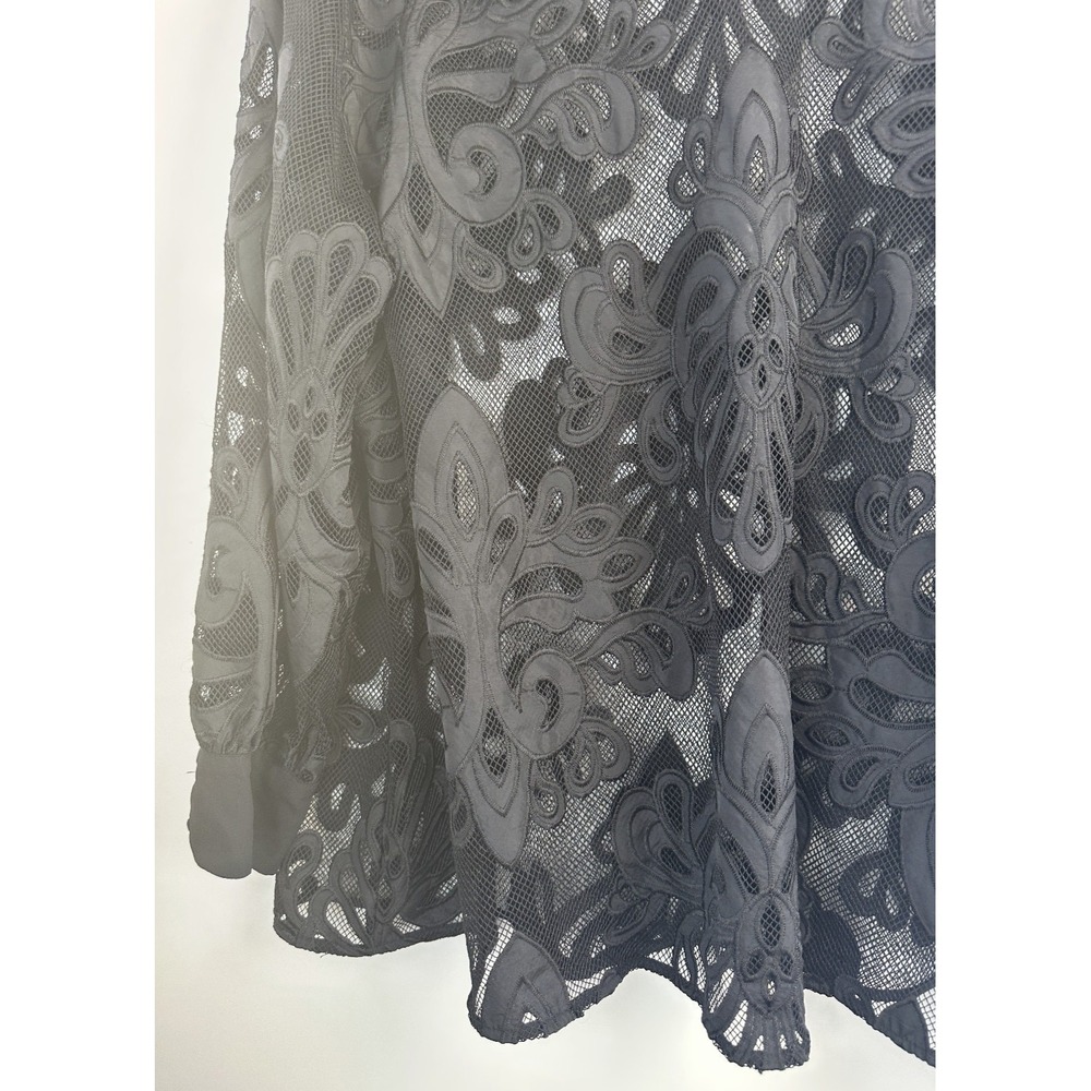 Torrid Mesh Embroidery Long Sleeve Top Plus Size 4 4X Witchy Grunge Whimsigoth - Picture 6 of 14